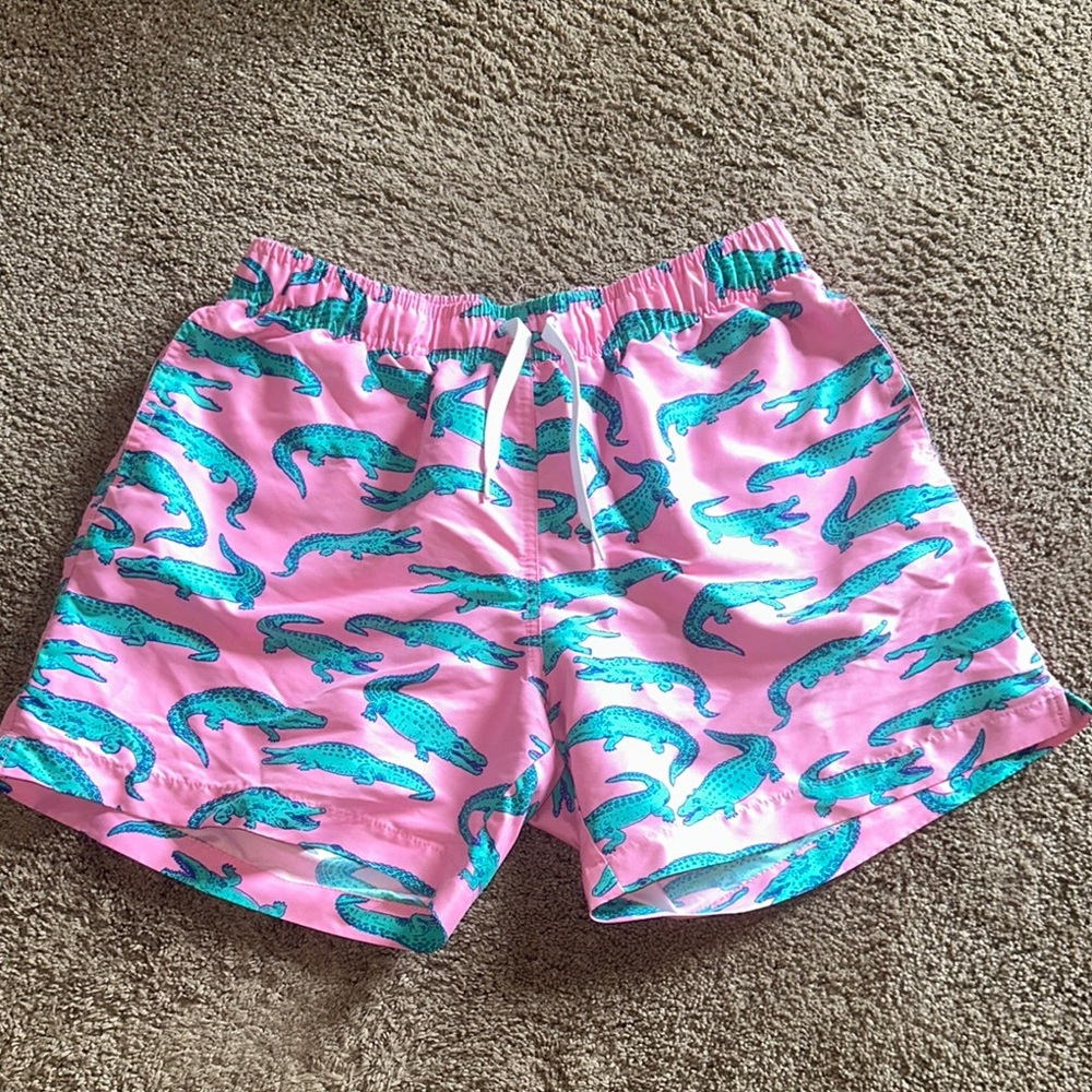 Chubbies Swim Shorts with Blue Alligator Print